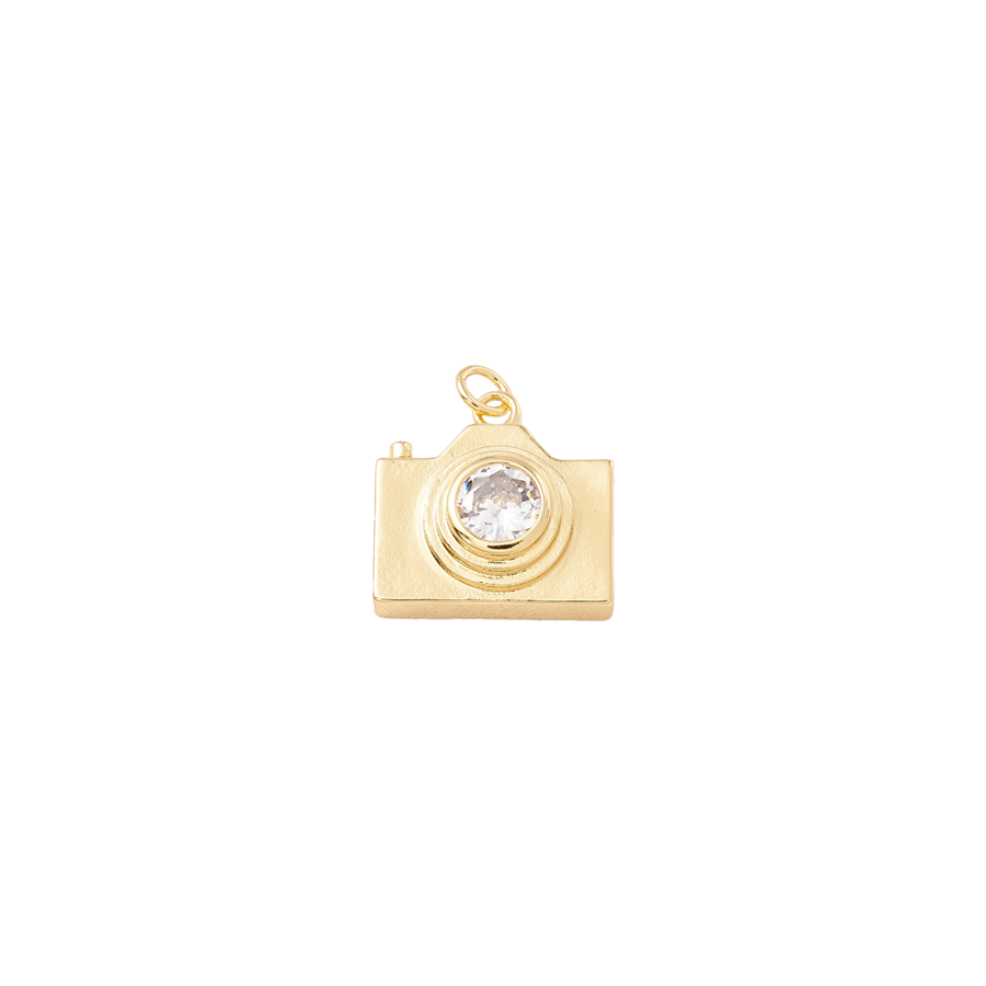 Medium Gold Camera Charm