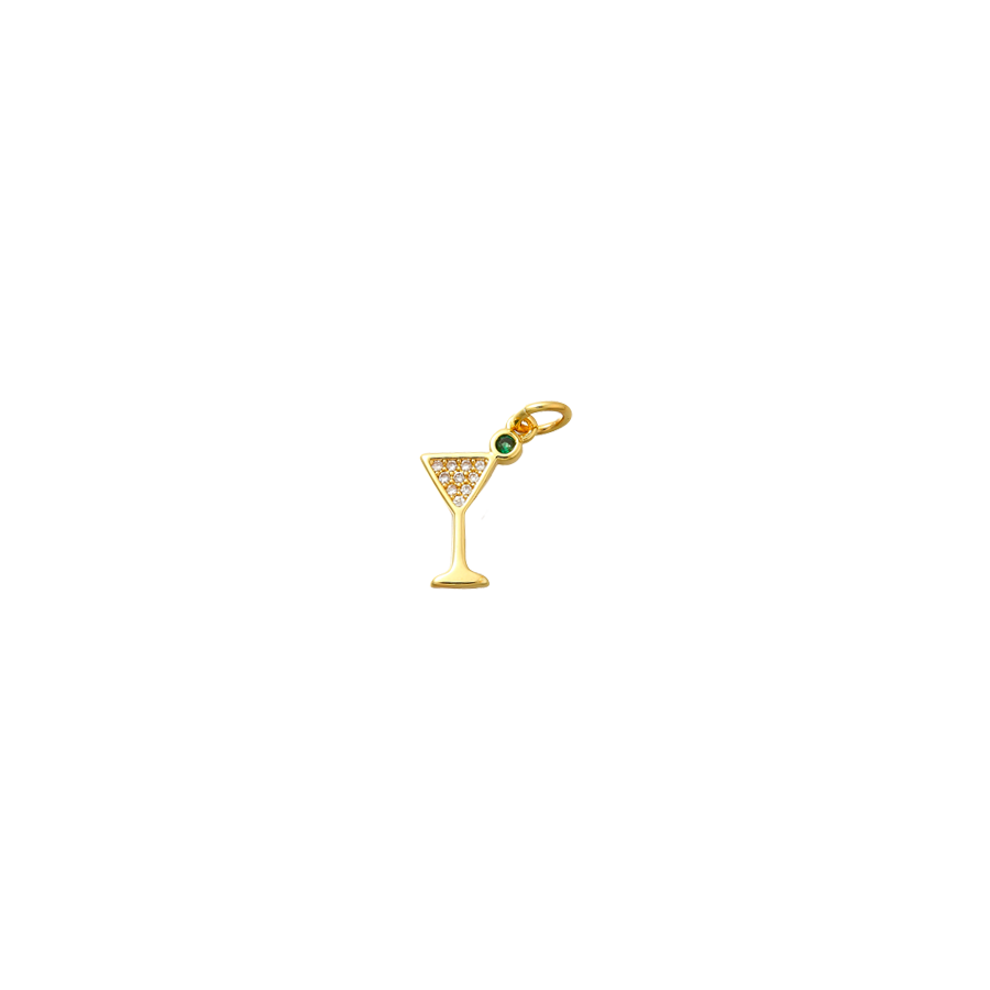 Small Gold Dirty Martini Charm