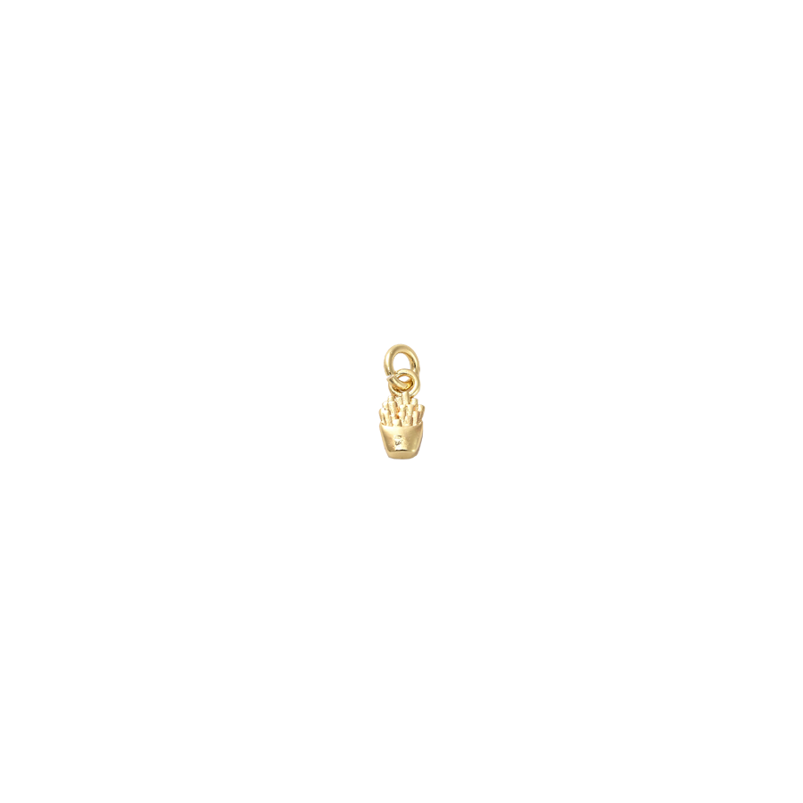 Tiny Gold French Fry Charm