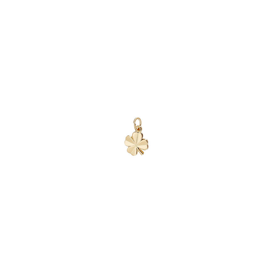 Tiny Gold Four Leaf Clover Charm