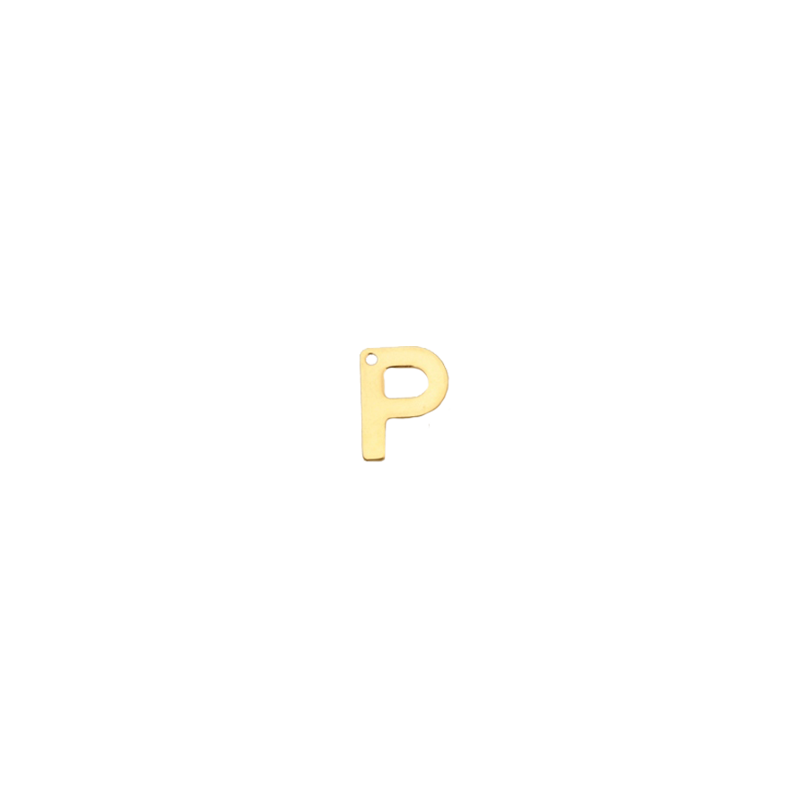 Small Gold Letter P
