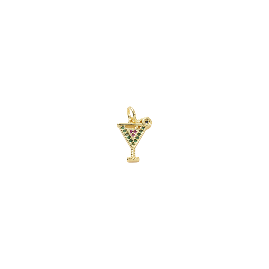 Small Multi Color Martini Charm