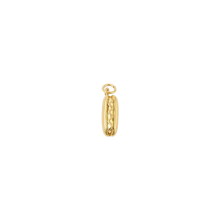 Small Gold Hotdog Charm