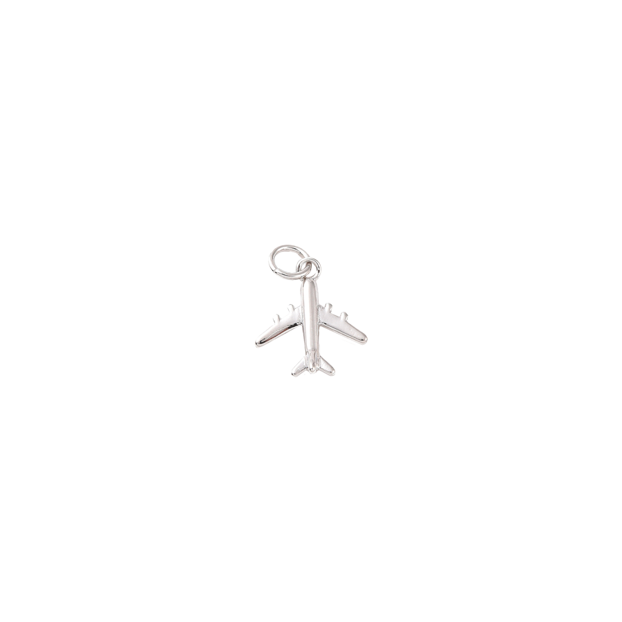 Small Silver Airplane Charm