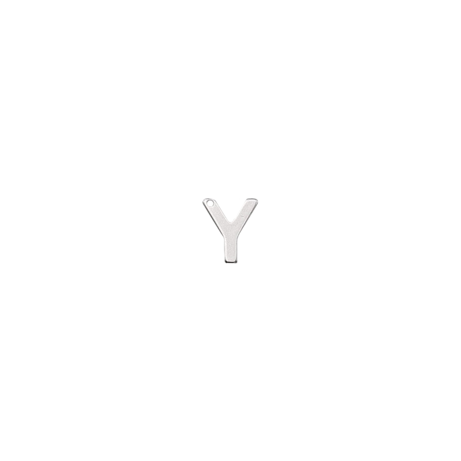Small Silver Letter Y