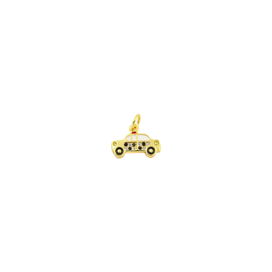 Small Gold Taxi Cab Charm