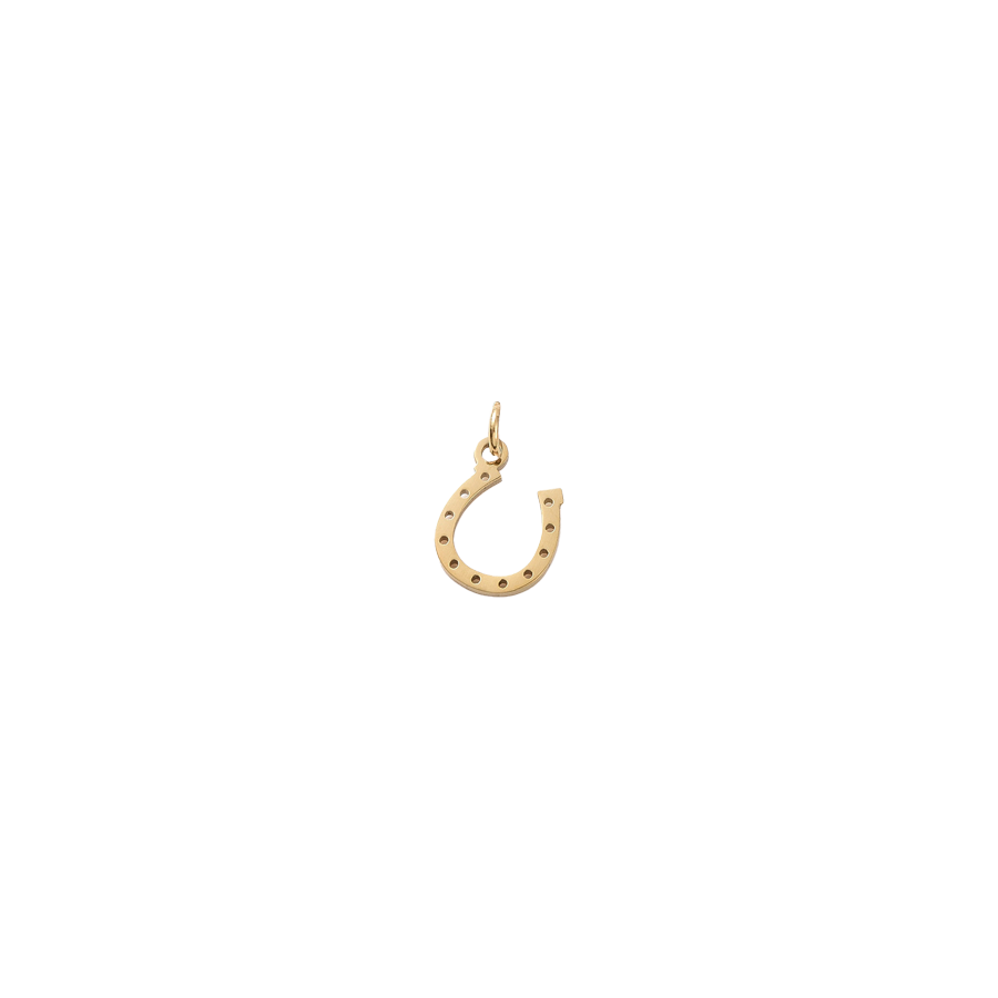 Tiny Gold Horseshoe Charm