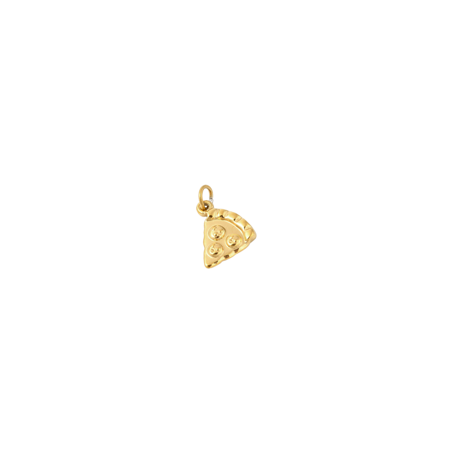 Small Gold Pizza Charm