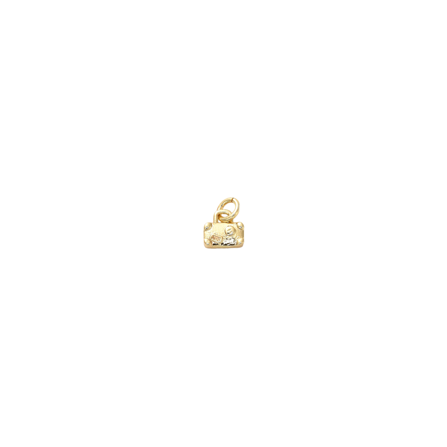 Tiny Gold Suitcase Charm