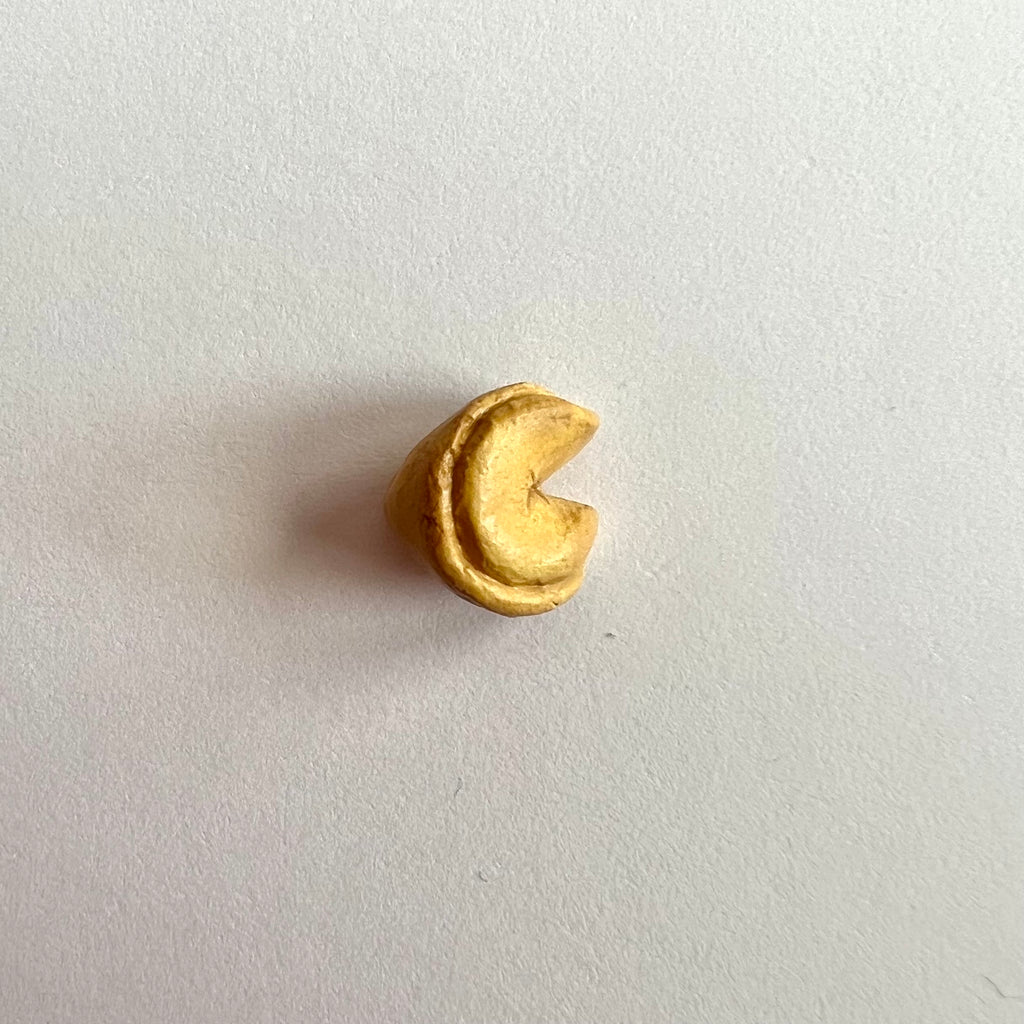 Tiny Fortune Cookie Bead Charm