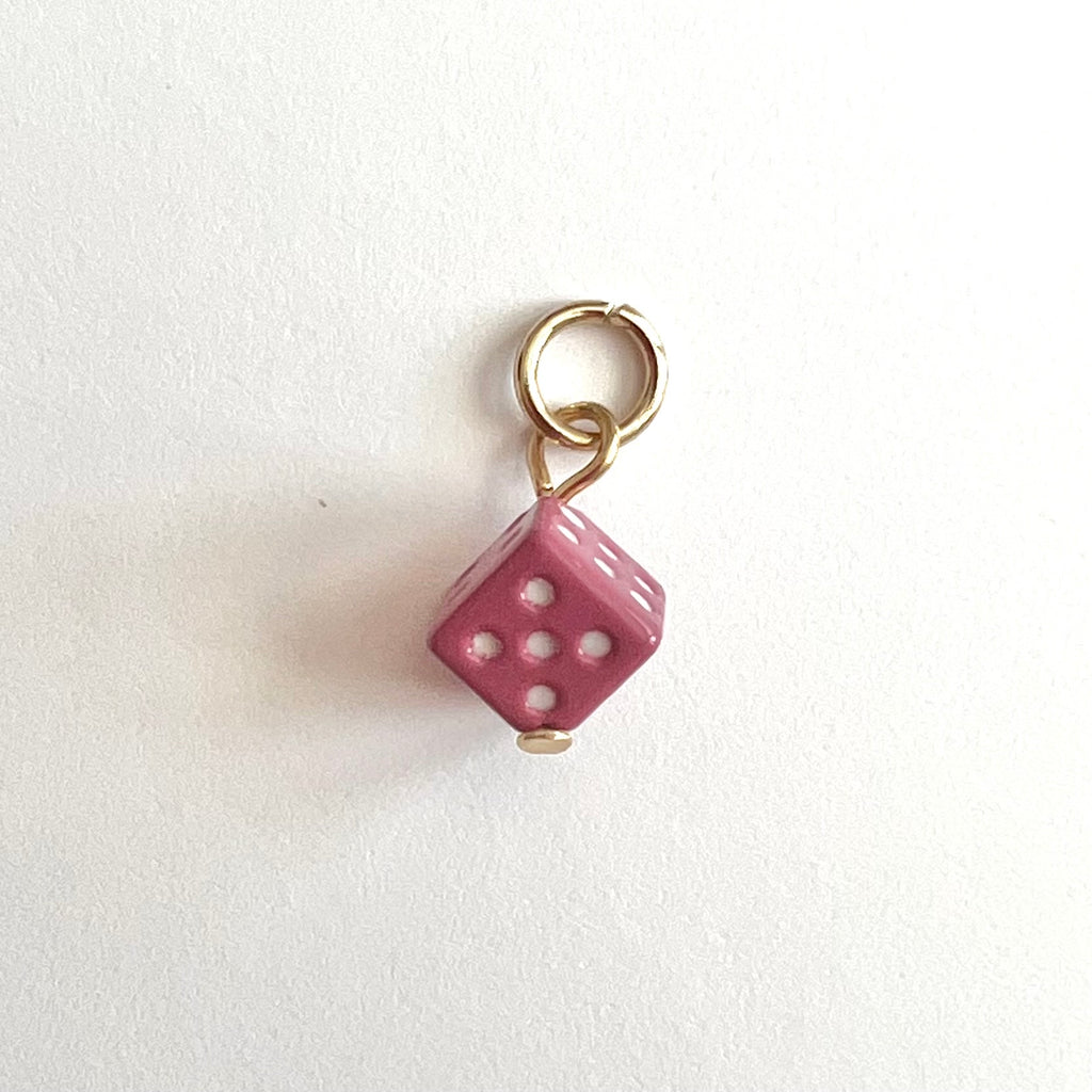 Tiny Colorful Dice Charm