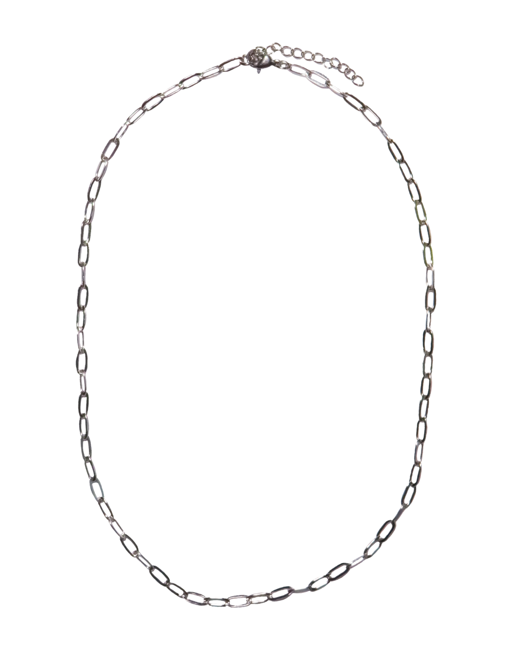 Silver Paperclip Chain Necklace