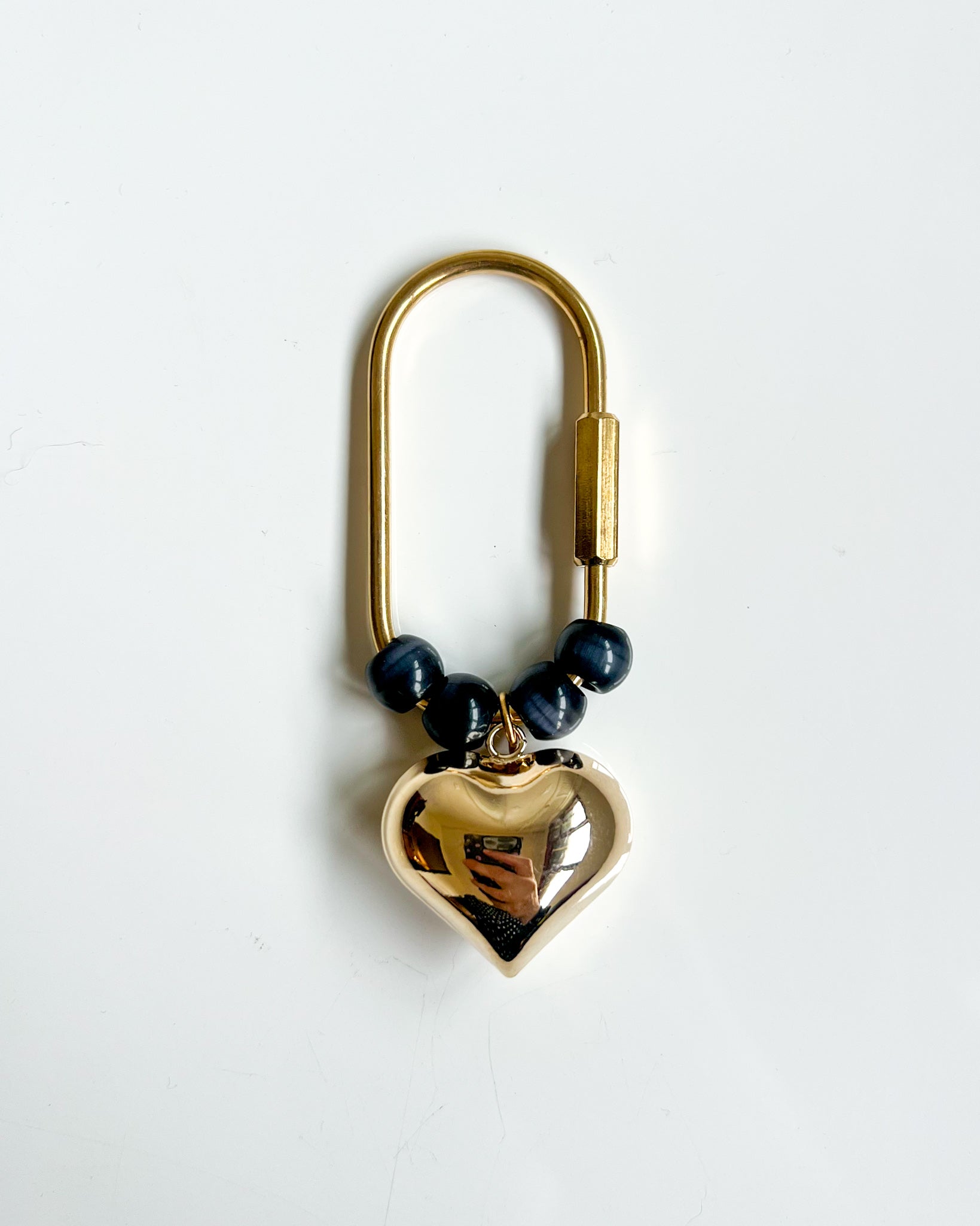 BASICS⭐︎GOLD PLATING HEART CARABINER カラビナ Heart Carabiner Bag Charm | dabl