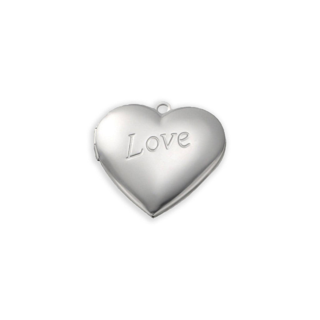 Large Silver Love Heart Locket