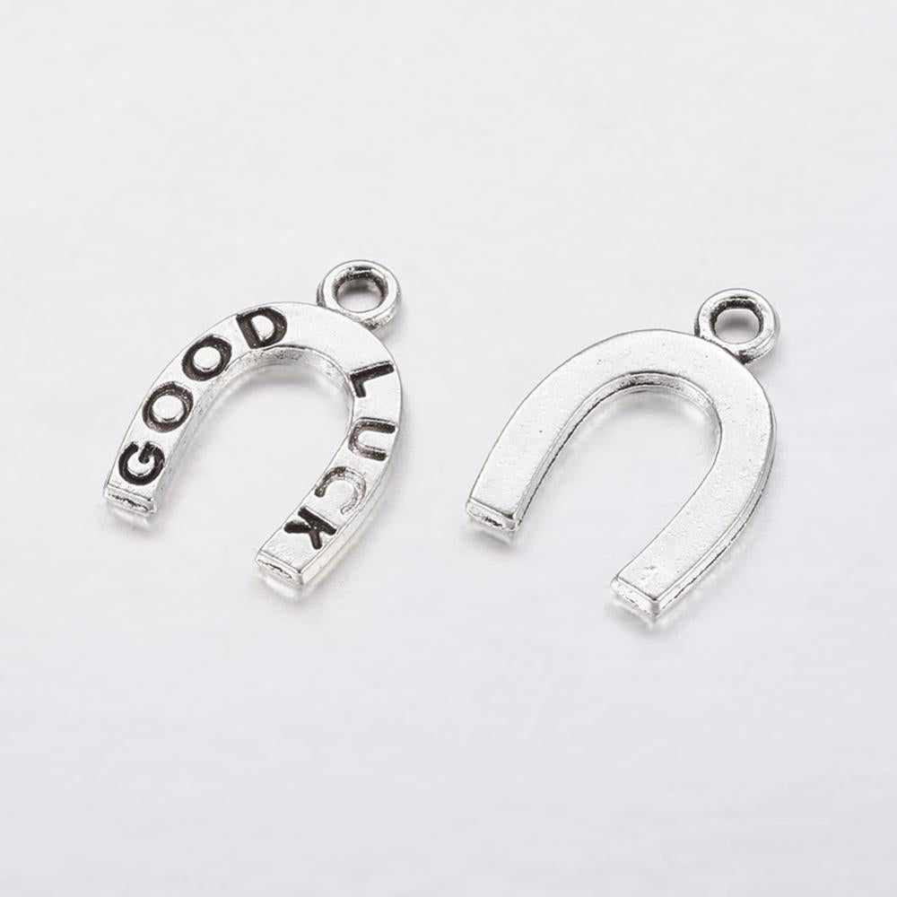 Small Silver Good Luck Horseshoe Charm