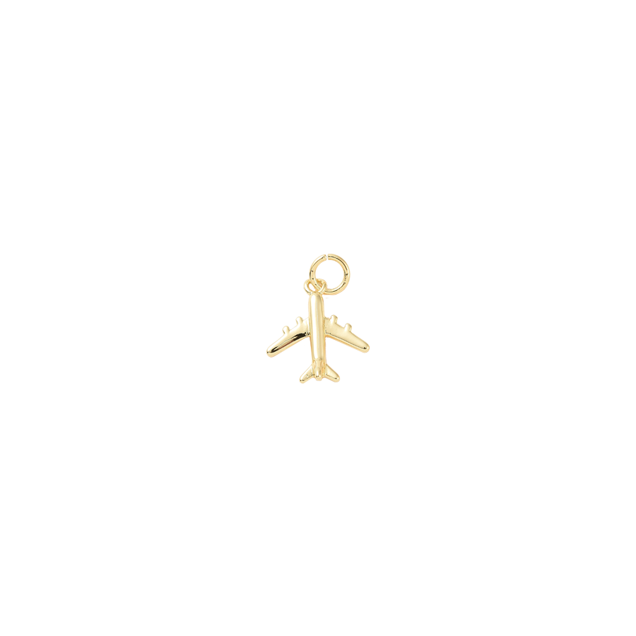 Small Gold Airplane Charm