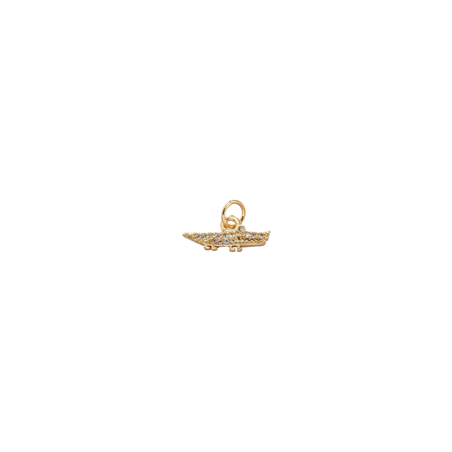 Small Gold Alligator Charm