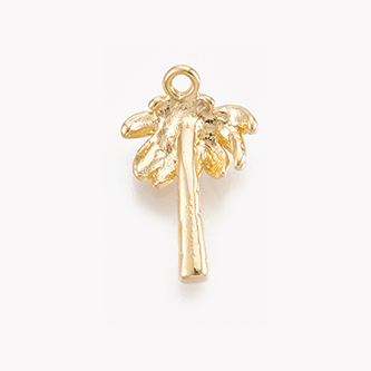 Small Gold Palm Tree Charm