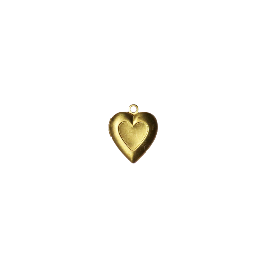 Medium Gold Heart Locket Charm