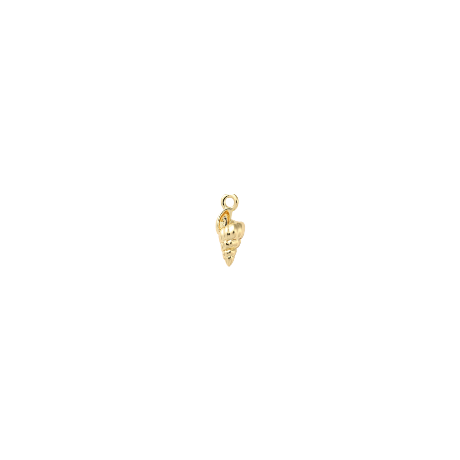 Tiny Gold Conch Shell Charm