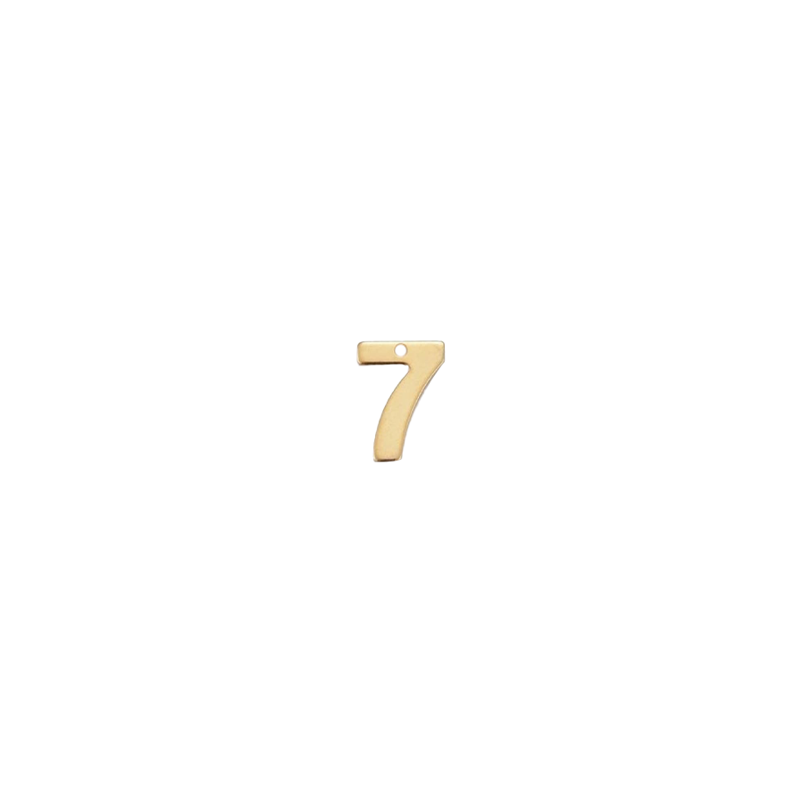 Small Gold Number 7