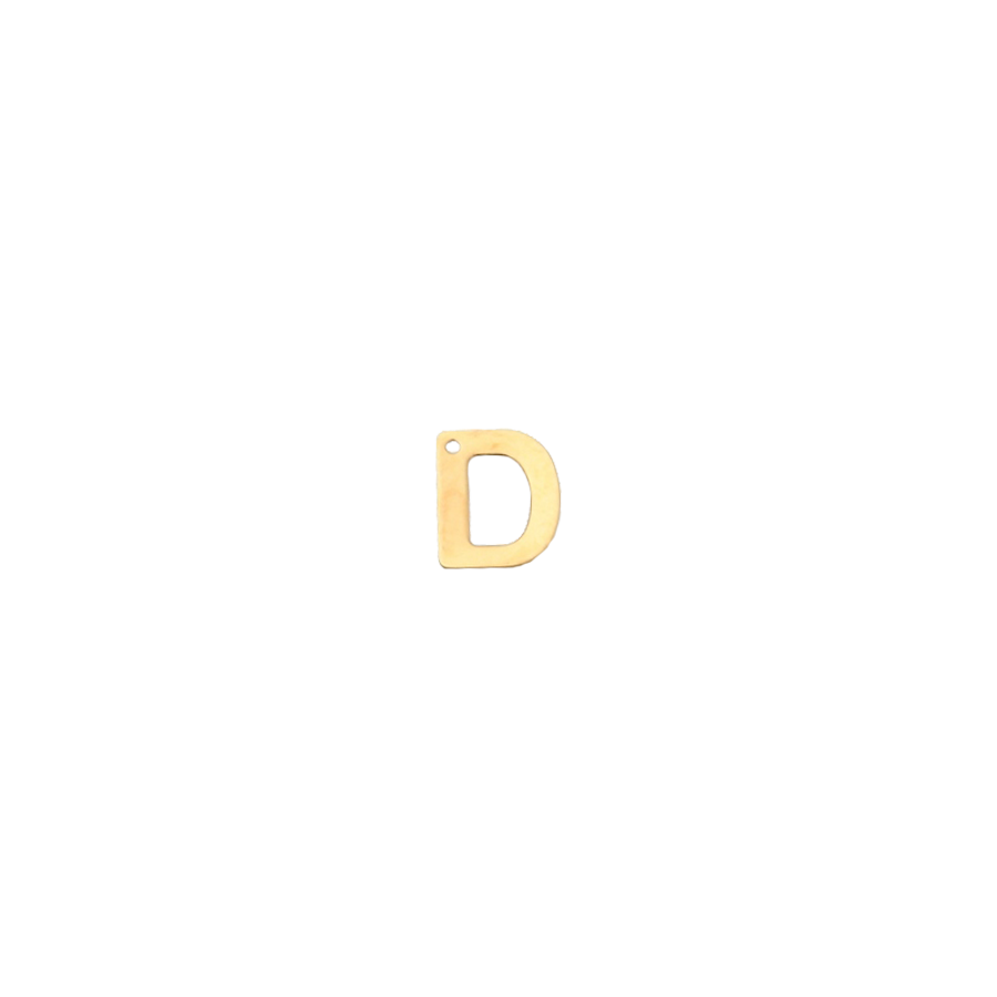 Small Gold Letter D