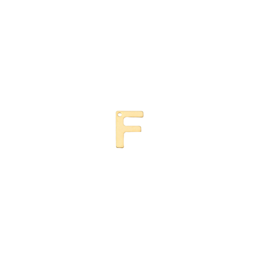 Small Gold Letter F