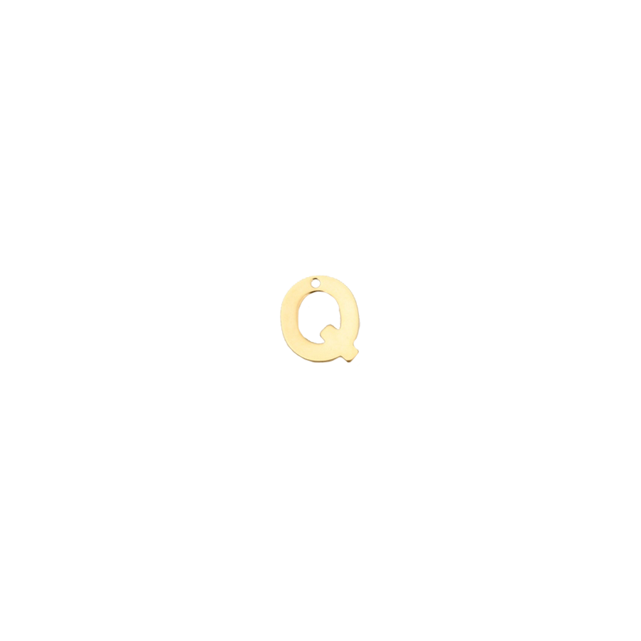 Small Gold Letter Q