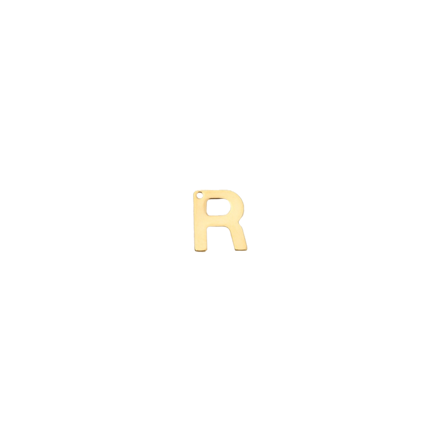 Small Gold Letter R