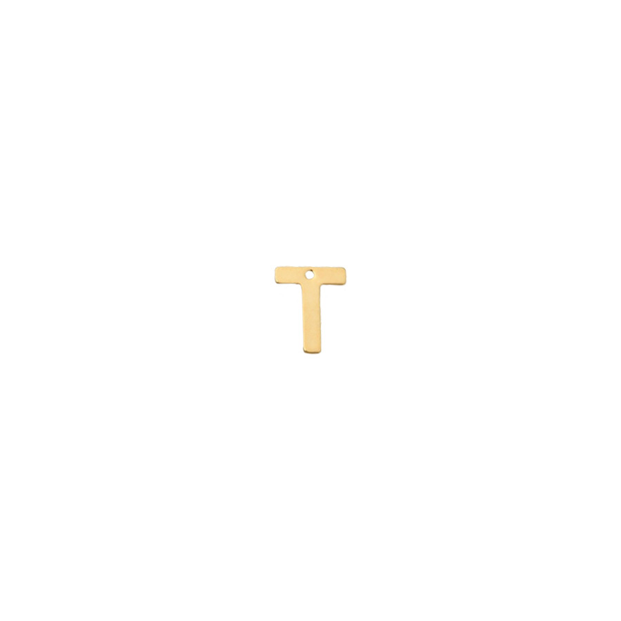 Small Gold Letter T