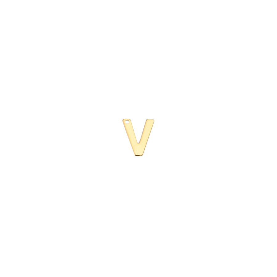 Small Gold Letter V