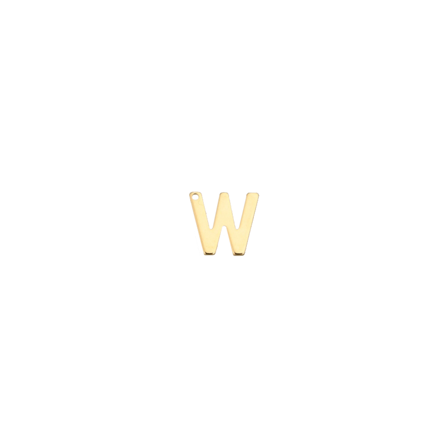 Small Gold Letter W