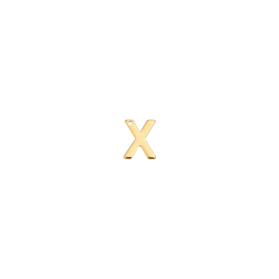 Small Gold Letter X