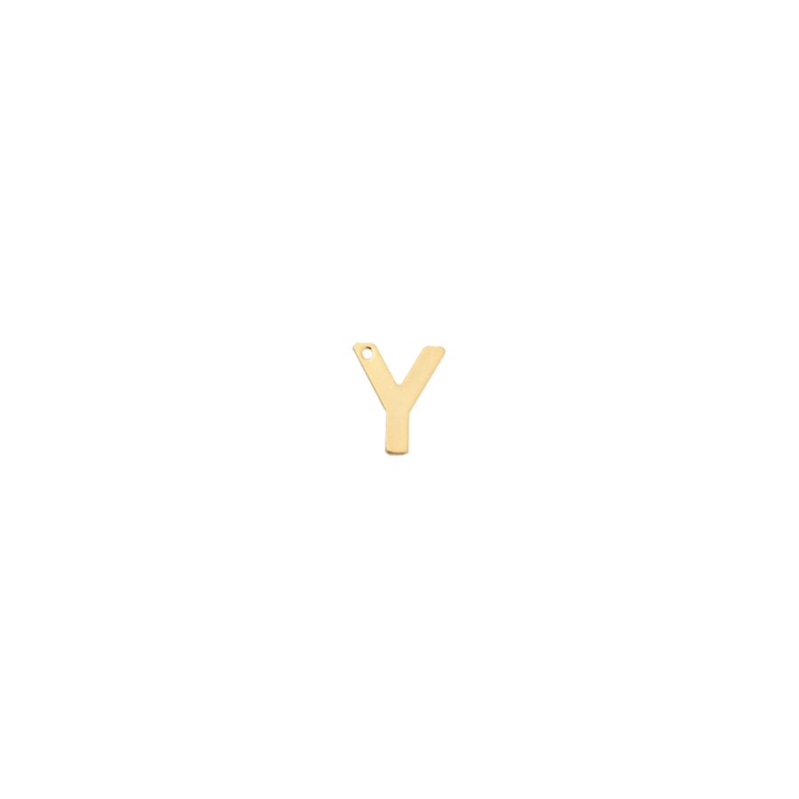 Small Gold Letter Y