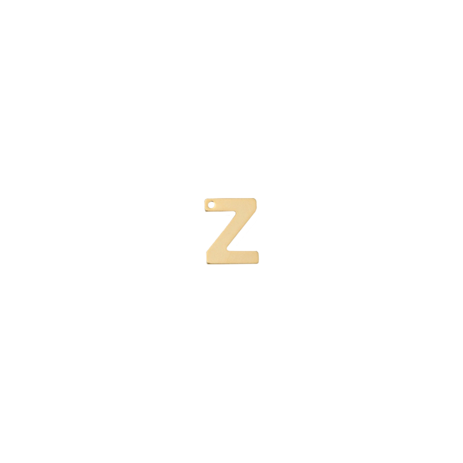 Small Gold Letter Z