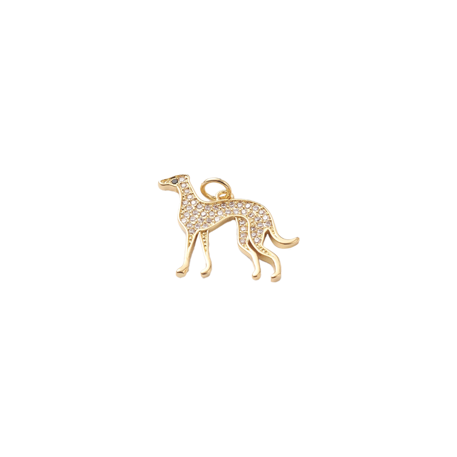 Medium Greyhound Dog Charm