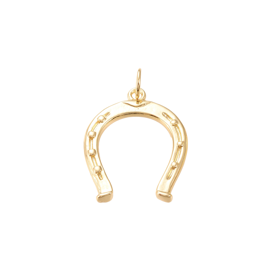 Large Gold Horseshoe Charm