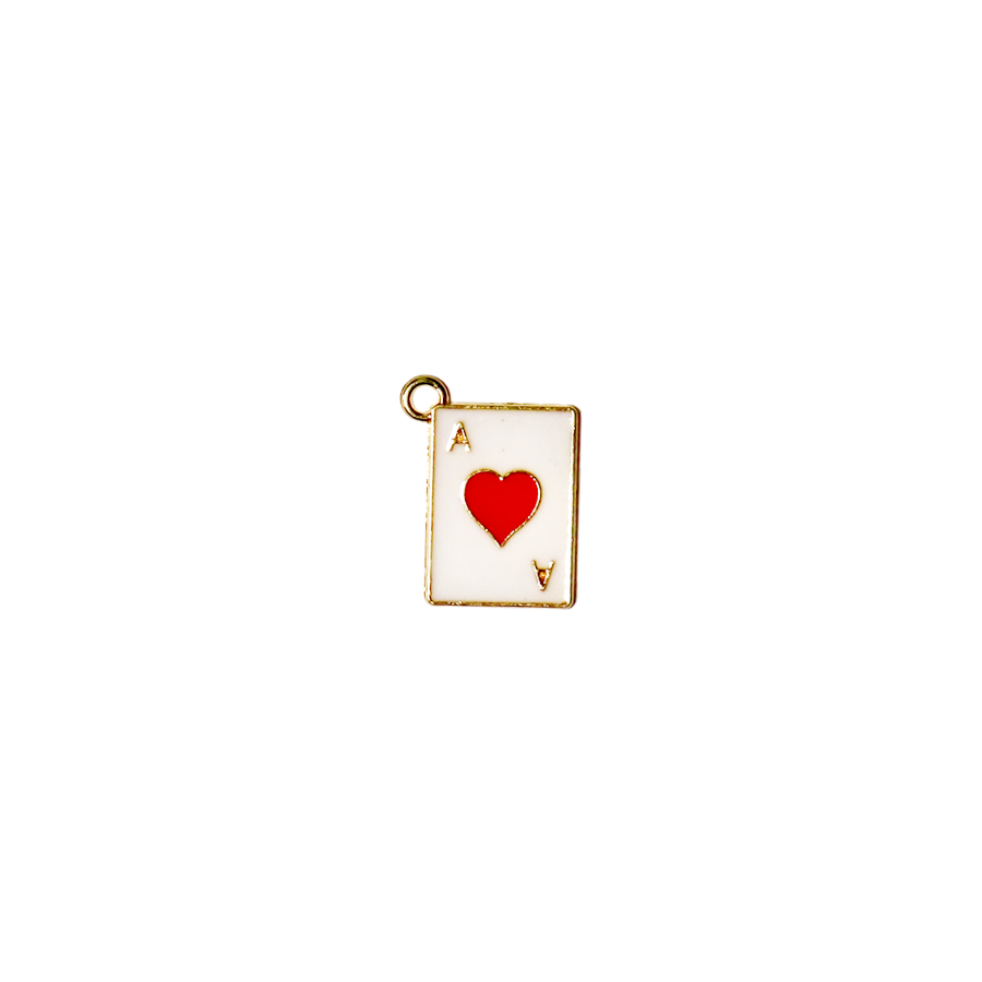 Medium Gold Ace of Hearts Charm