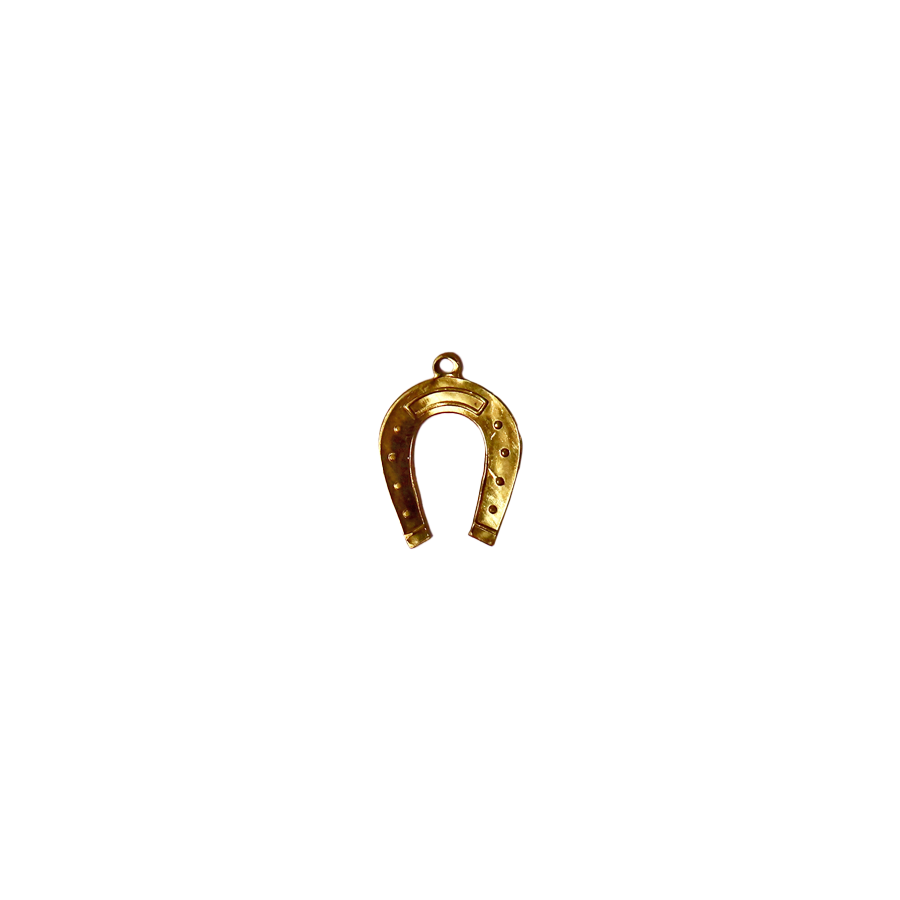 Medium Brass Horseshoe Charm