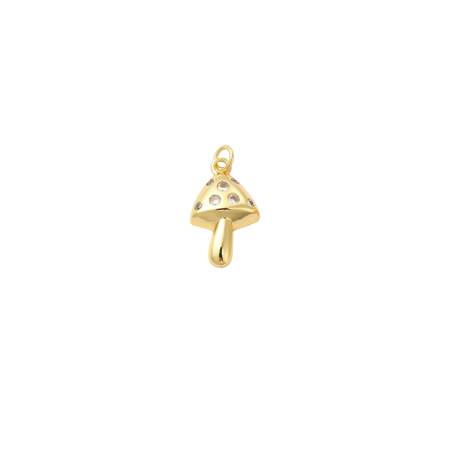 Medium Gold Mushroom Charm