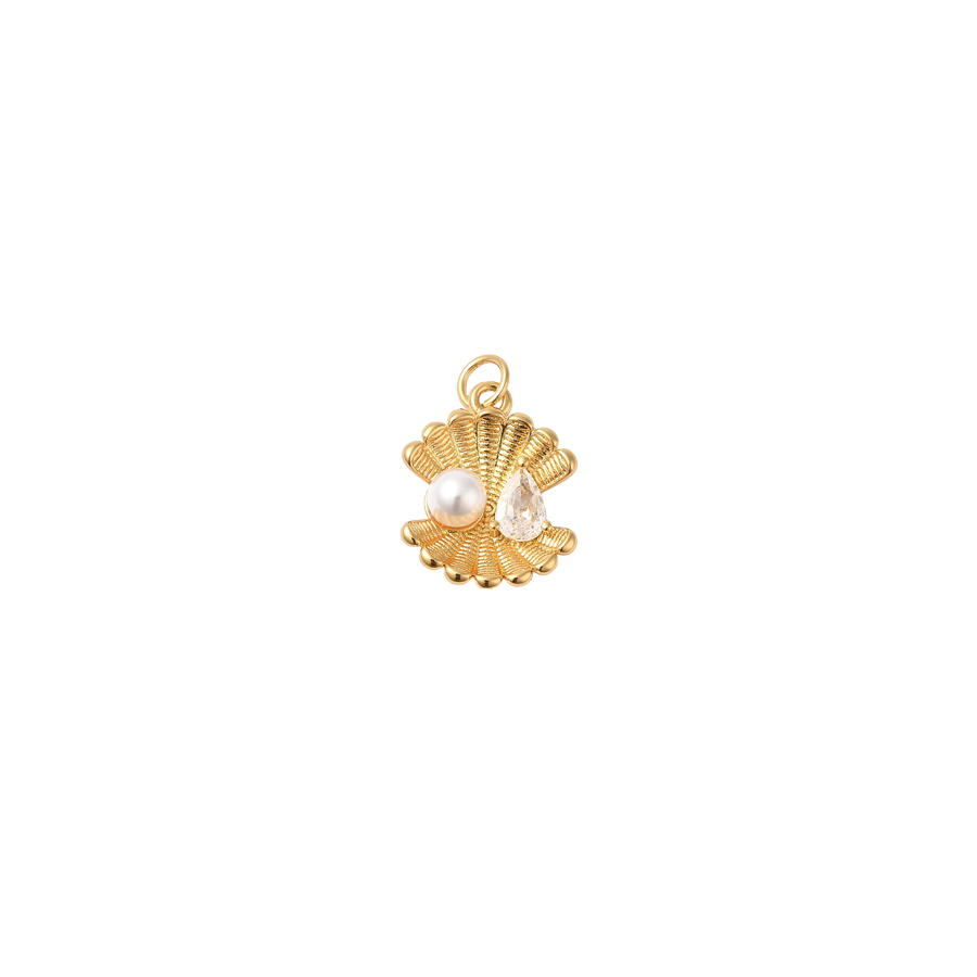 Small Gold Oyster Charm