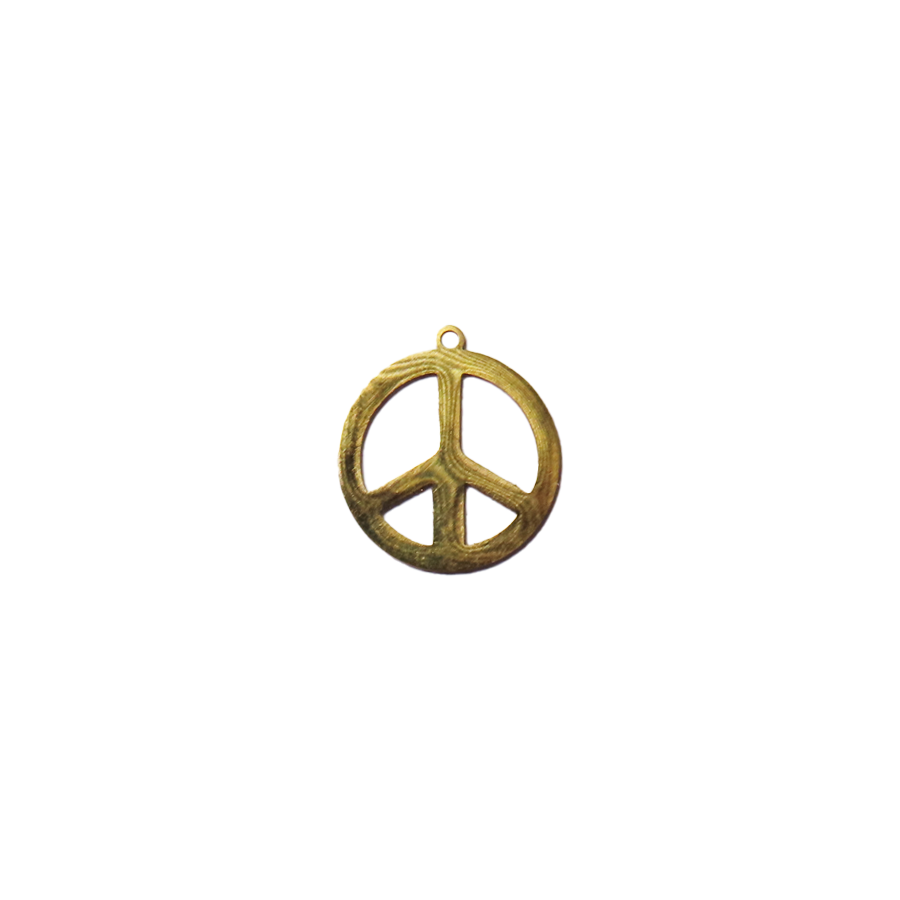 Medium Gold Peace Sign Charm