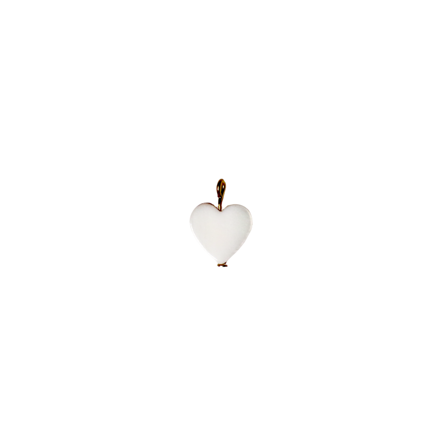 Tiny Mother of Pearl Heart Charm