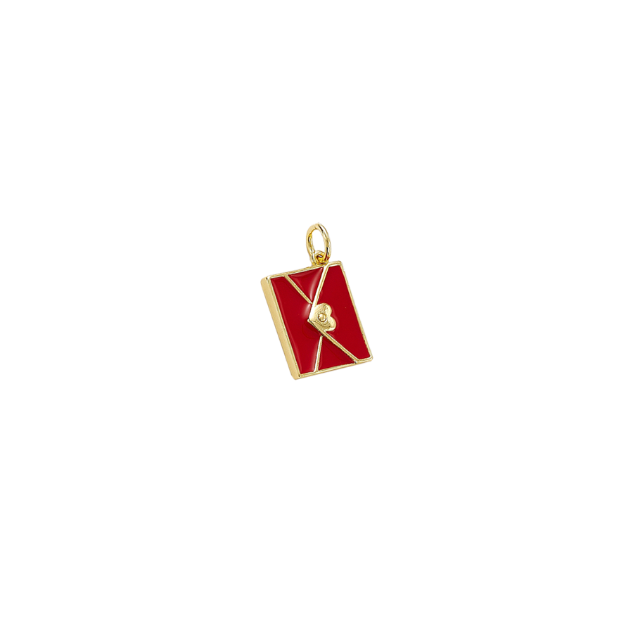 Small Gold and Red Envelope Charm