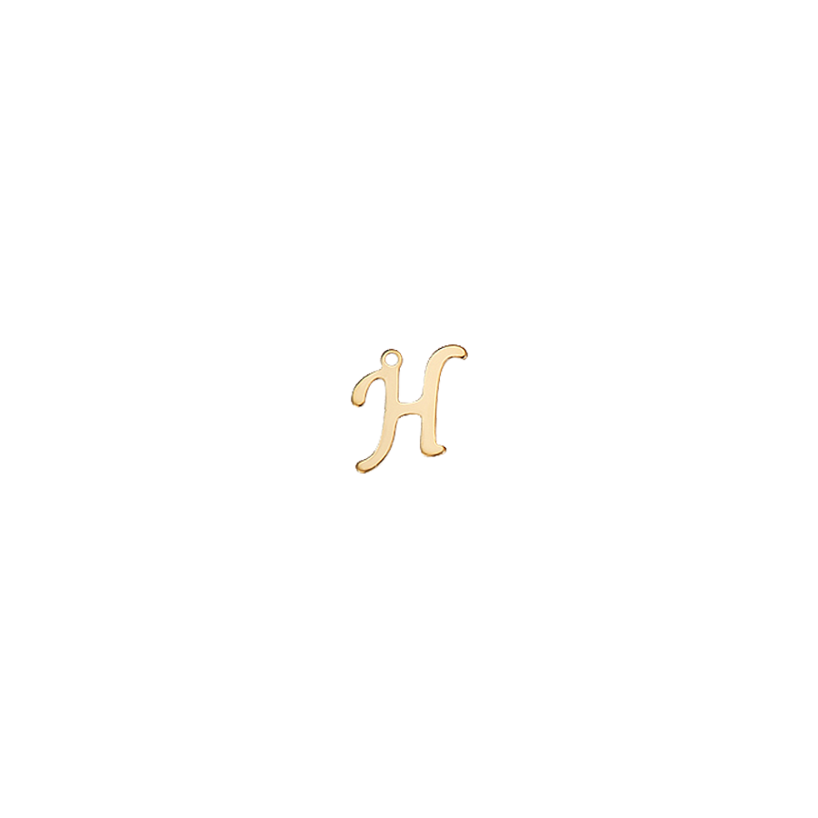 Small Gold Script H