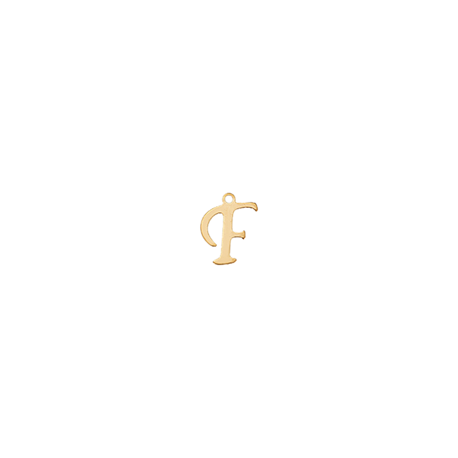 Small Gold Script F