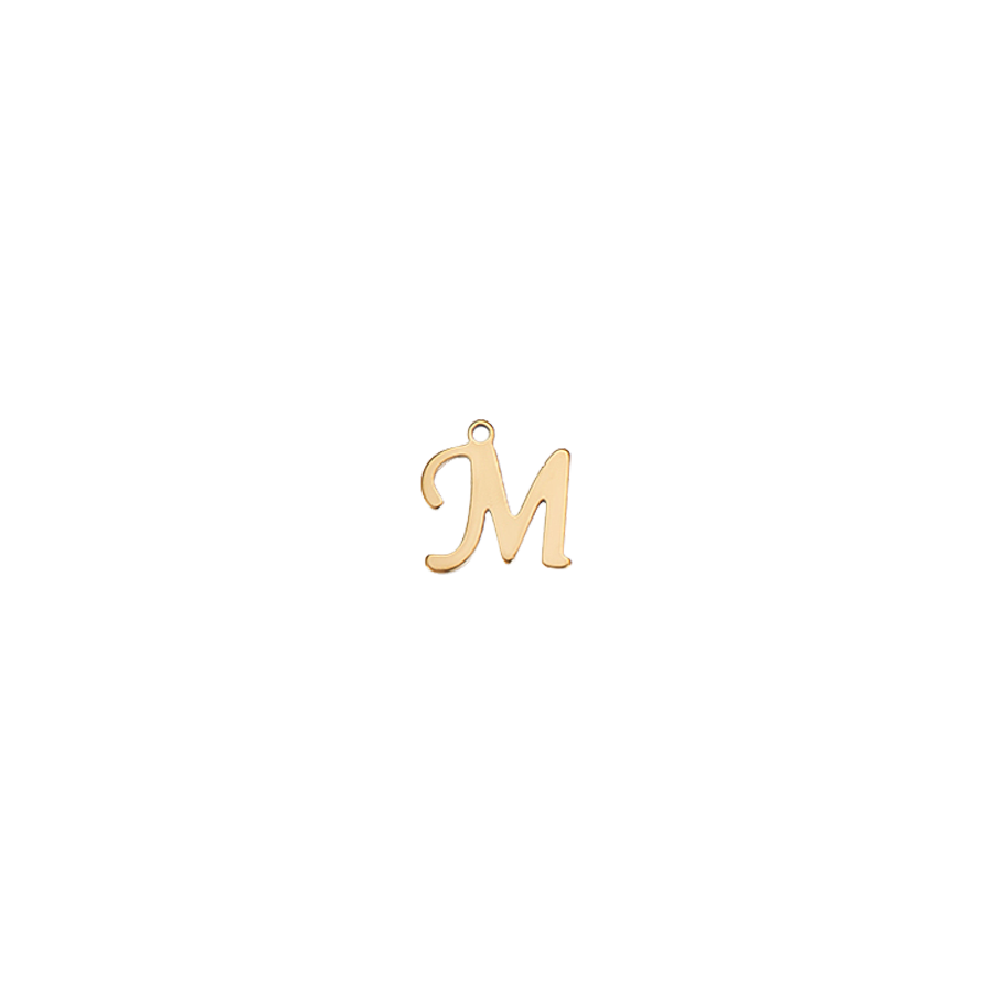 Small Gold Script M