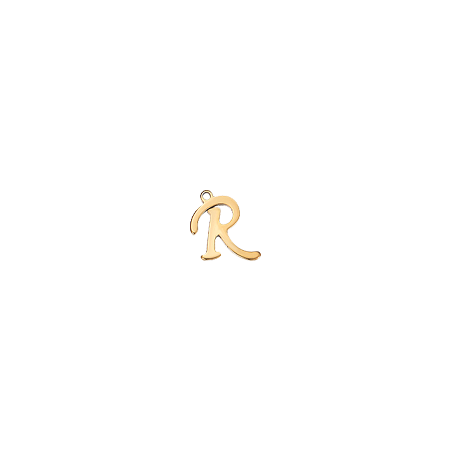 Small Gold Script R