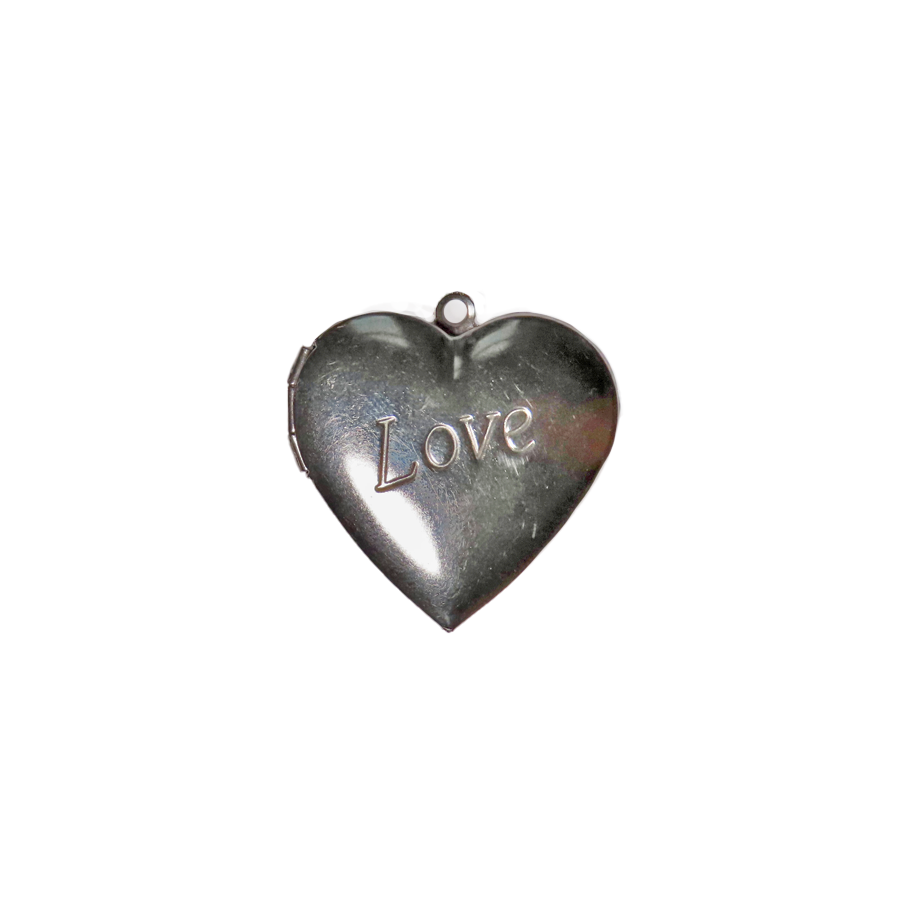 Large Silver Love Heart Locket