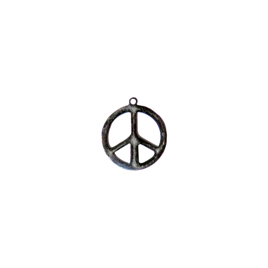 Medium Silver Peace Sign Charm